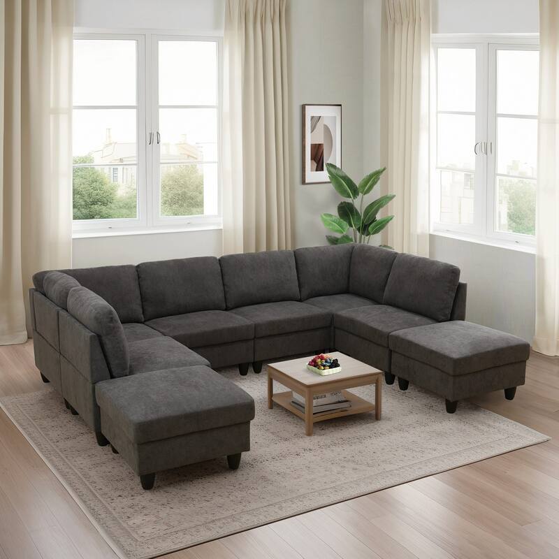Convertible Modular Sofa Bed with Ergonomic Recline and Space-Saving Design