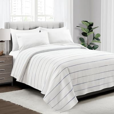 Lush Decor Ombre Stripe Yarn Dyed Cotton Oversized Blanket/Coverlet
