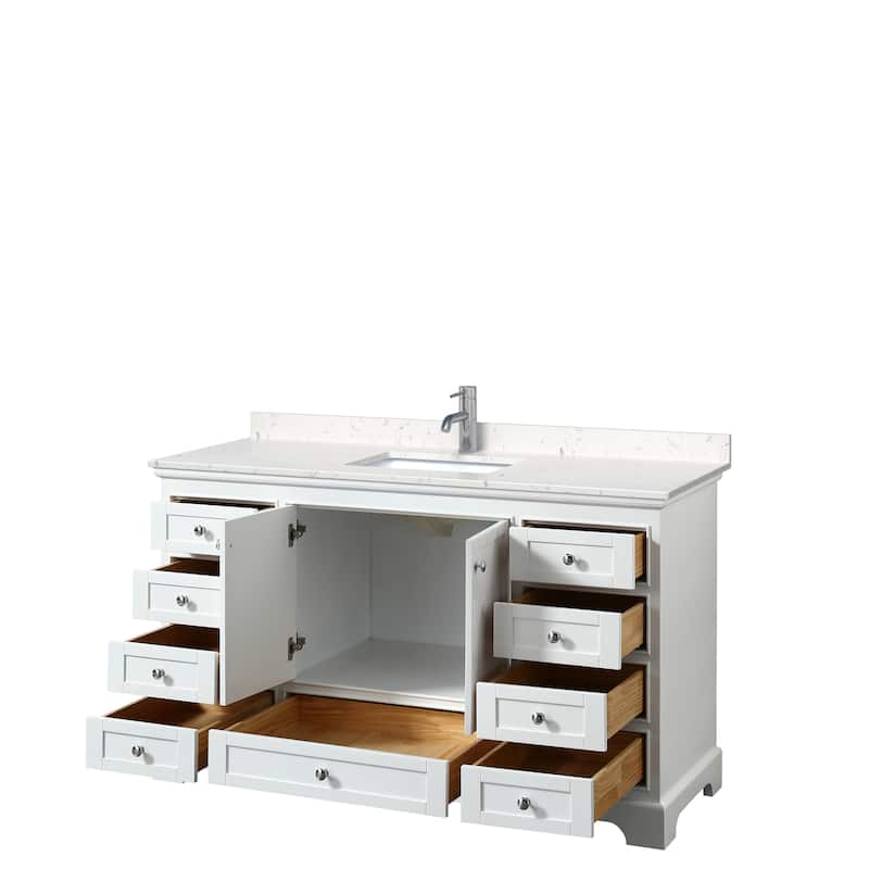 Deborah 60-inch Single Vanity, Cultured Marble Top