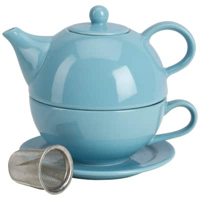 Omniware Teaz Tea for One with Infuser - 6" L x 4" W x 4.5" H