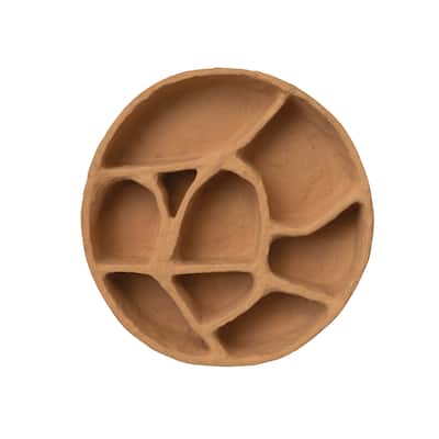 Paper Mache Wall Shelf with Multiple Sections - 18.0"L x 18.0"W x 4.0"H