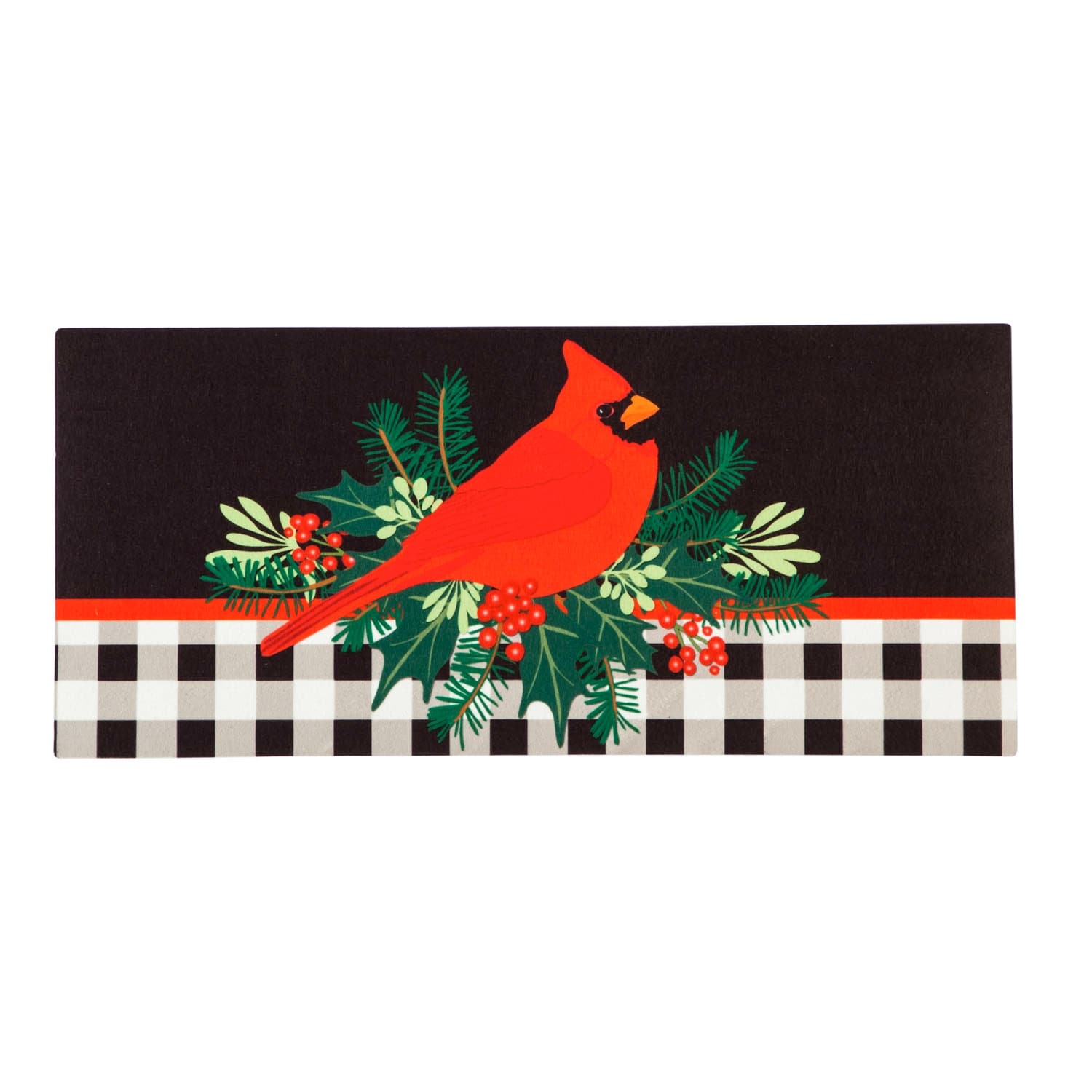 Waterhog Merry Christmas Cardinal Indoor/Outdoor Doormat, 2' x 3