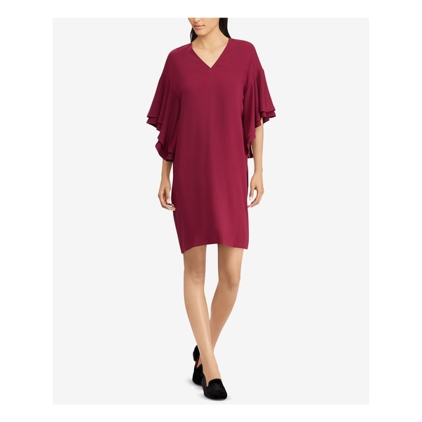 ralph lauren maroon dress