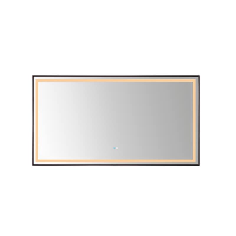 60" Rectangular LED Lighted Accent Bathroom/Vanity Wall Mirror - 60