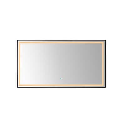 60" Rectangular LED Lighted Accent Bathroom/Vanity Wall Mirror - 60