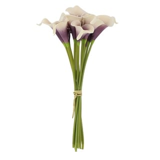Wedding Party Home Calla Lily Artificial Flowers Bouquet Off White ...