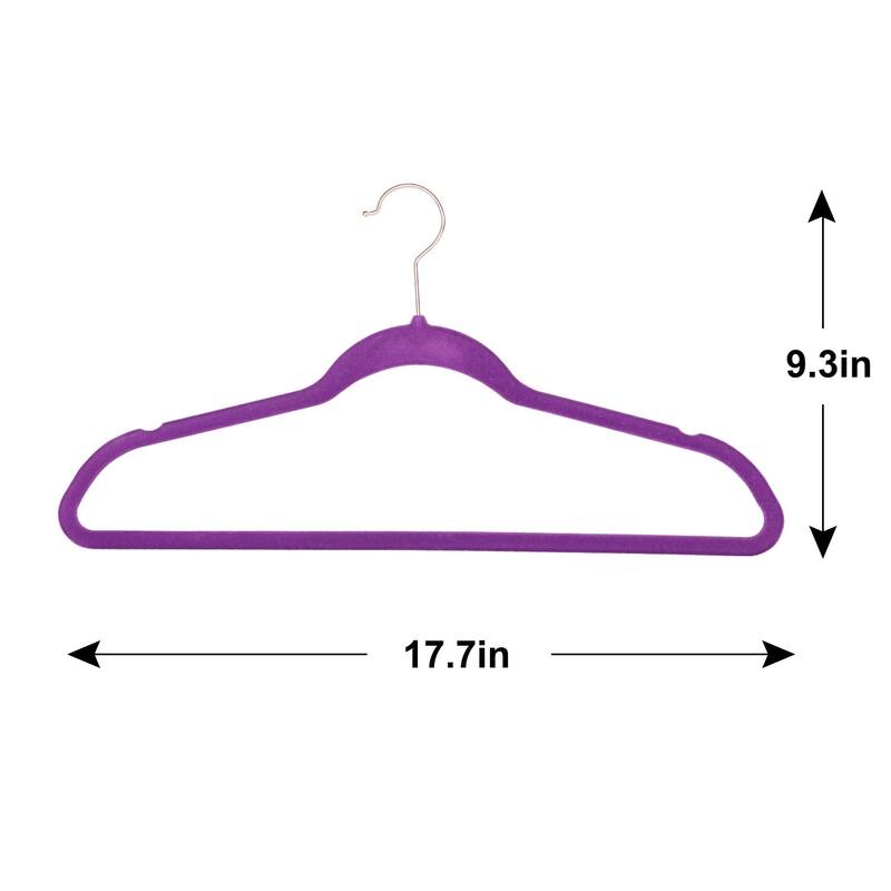 100 Pack Hanger Sets Heavy Duty Velvet Hangers Non Slip &Ultra Thin, Six Colors Option Clothes Hangers