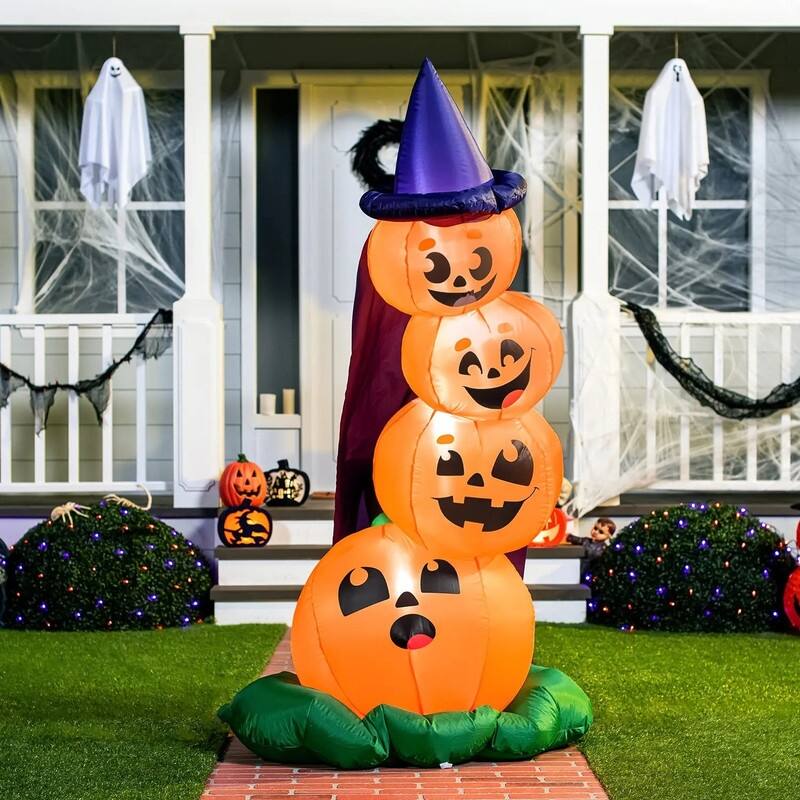 Joyfy 6 FT Inflatable Stacked Pumpkins Decoration