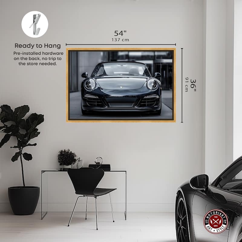 Notoriart Classy Car Framed Car 1 Piece Canvas Wall Art
