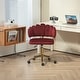 preview thumbnail 62 of 118, Velvet Home Office Desk Chair, Height Adjustable Task Chair, Armless Single Chair with Wheels, 360° Swivel Vanity Chair - N/A