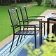 preview thumbnail 29 of 54, MAISON ARTS 9-Piece Patio Dining Set, 60 Inch Square Metal Table and 8 Metal Dining Chairs