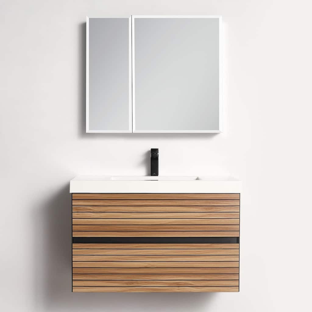 Blossom Annecy 36" Wall Mounted Bathroom Vanity with Sink
