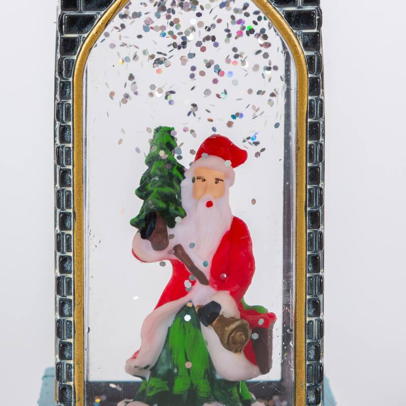 8.74 Inches Battery Operated Lighted Holiday Water Globe Churches Set of 3