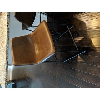 Carbon Loft Richard Faux Leather and Iron Counter Stool (Set of 2)