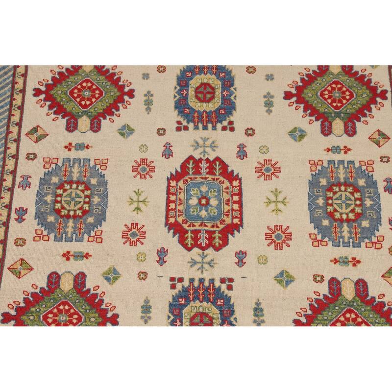 Kazak Oriental Area Rug Handmade Living Room Wool Carpet - 5'9" x 8'0"