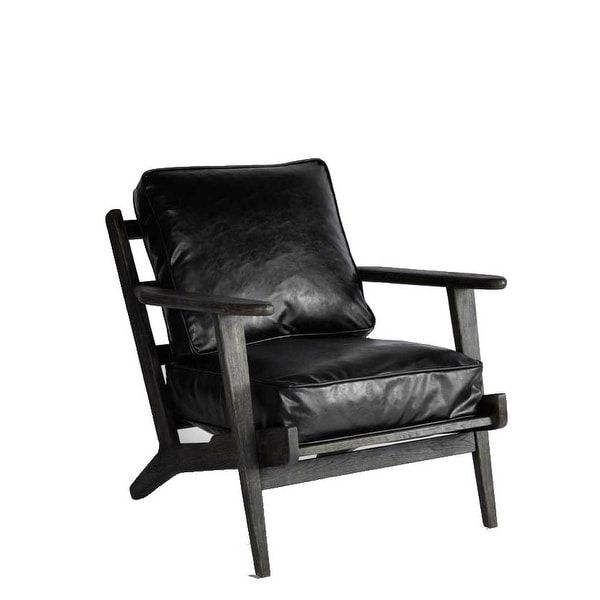 Strick & bolton berman black lounge chair and ottoman shop