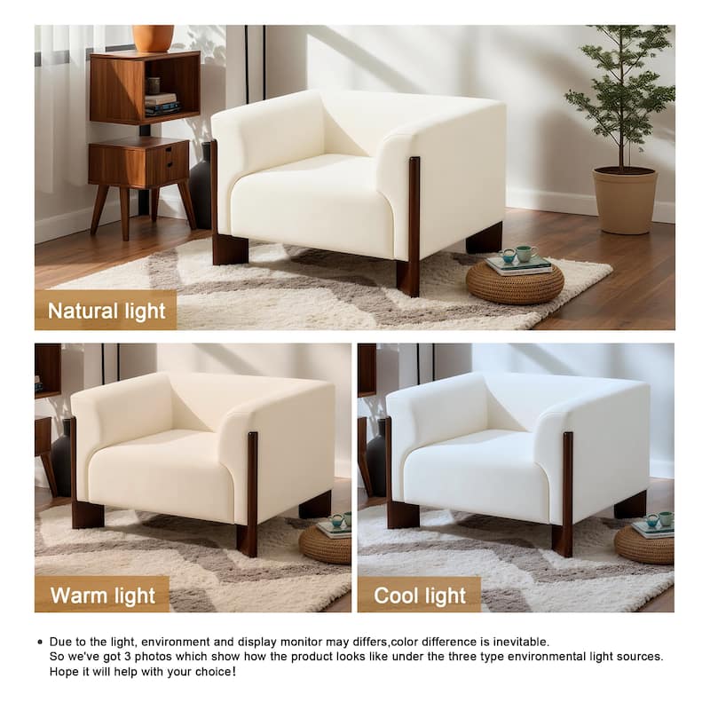 41"W Modern Tuxedo Arms Accent Chair for Living Room