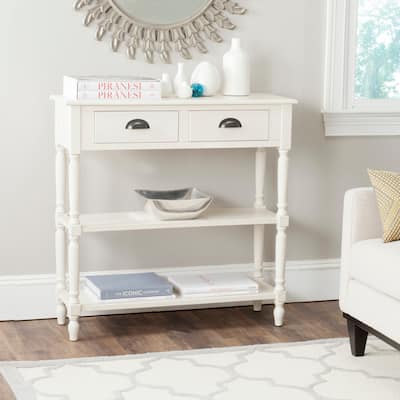 SAFAVIEH Salem White Console - 35.8" x 13" x 35.8"