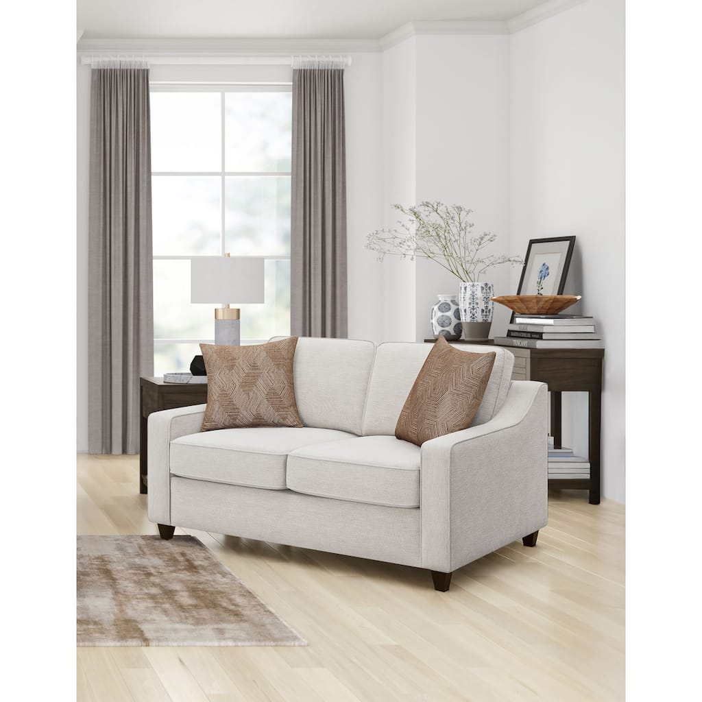 Christine Upholstered Sloped Arm Loveseat Beige