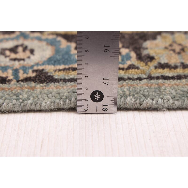 ECARPETGALLERY Hand-knotted Finest Agra Jaipur Teal Wool Rug - 2'5 x 7'11