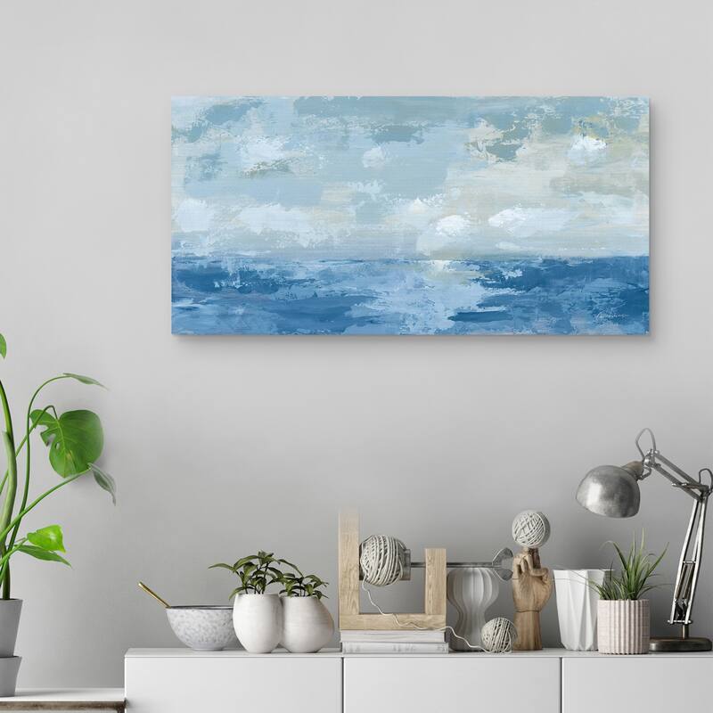 Silver Blue Sea by Pamela Munger Canvas Art Print