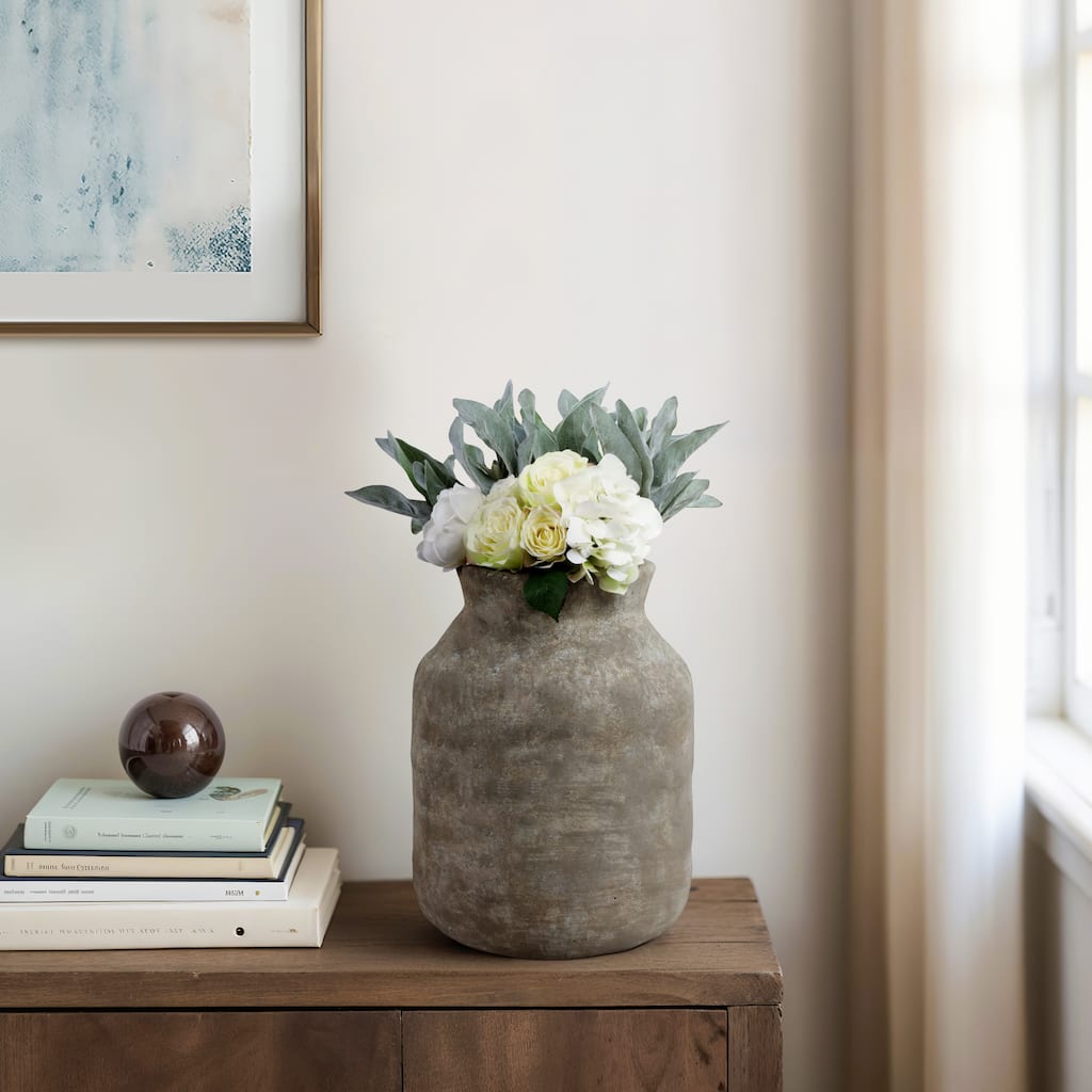 Pottery Decorative Vase Modern Stylish Handcrafted Accent Clay Rustic