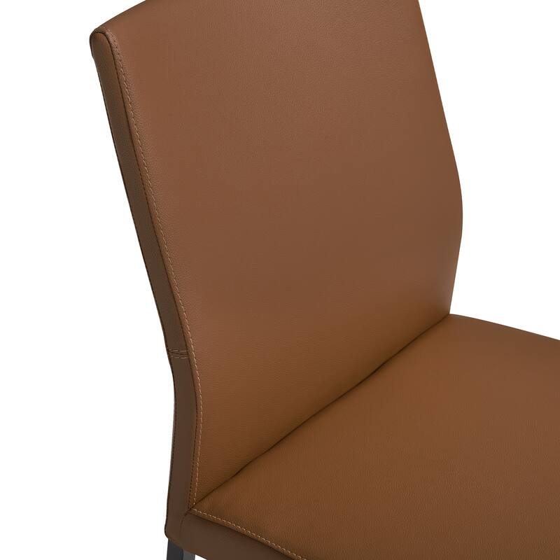 Kash Faux Leather Upholstered Parsons Dining Chairs - Set of 2