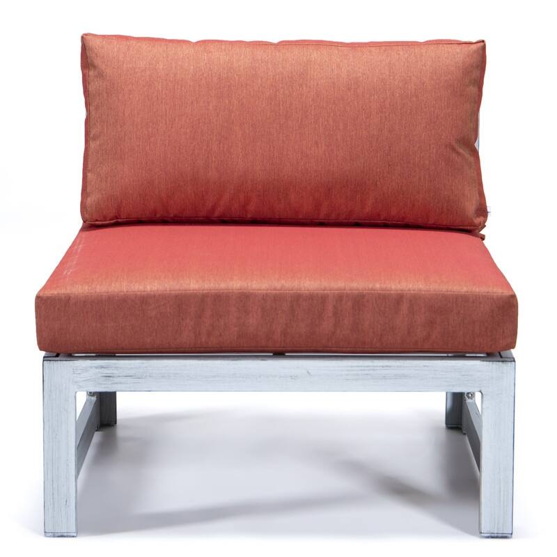 Chelsea Modern 7-Piece Aluminum Patio Conversation Set - Rust-Resistant, UV-Protected Cushions & Convertible Table Lid