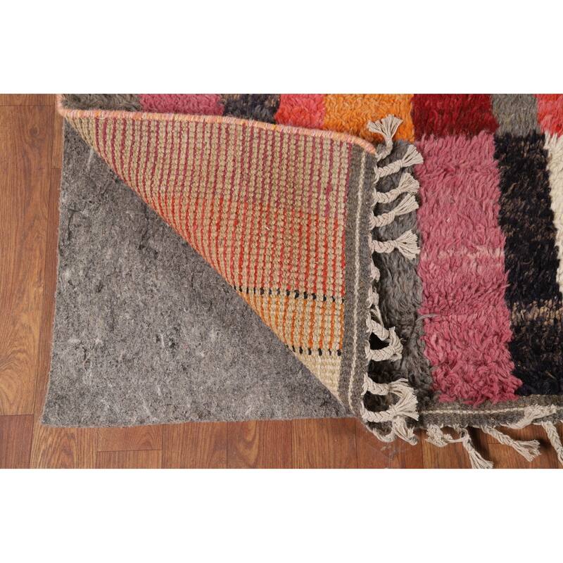 All-Over Plush Moroccan Oriental Area Rug Hand-Knotted Wool Carpet - 8'1" x 10'1"