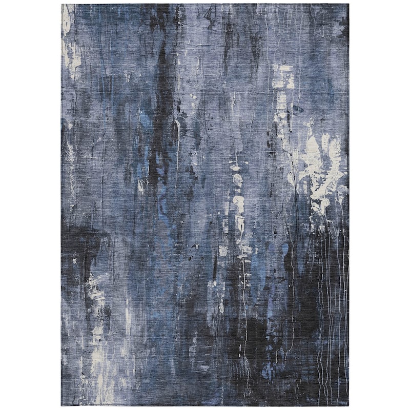 HomeRoots Abstract Transitional Rectangle Outdoor Rug