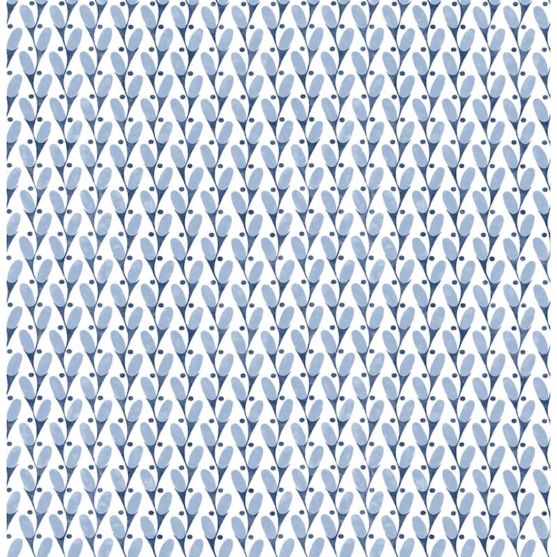 A-Street Prints Landon Blue Abstract Geometric Wallpaper