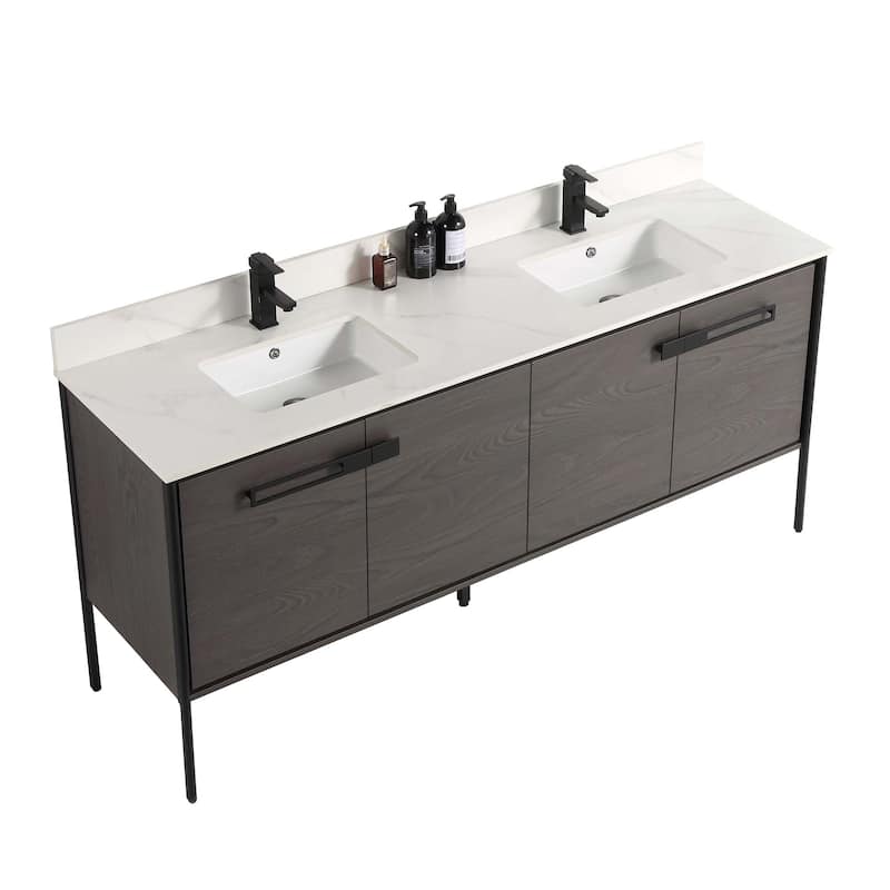 Fine Fixtures Oakville Bathroom Vanity with White Ceramic Sink
