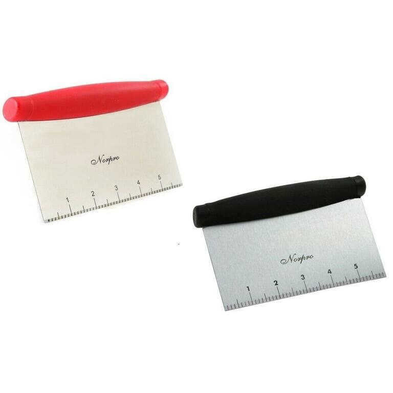 Norpro 6" Grip-EZ Handle Stainless Steel Food Chopper / Scraper - Combo (1of each)