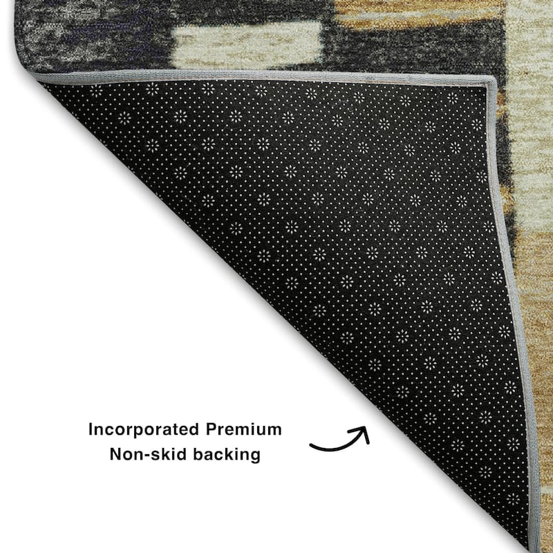Premium Washable Super Soft Modern Patchwork Mayfield Rug