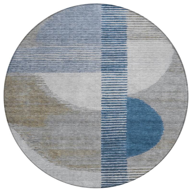 HomeRoots Geometric Transitional Rectangle Outdoor Rug