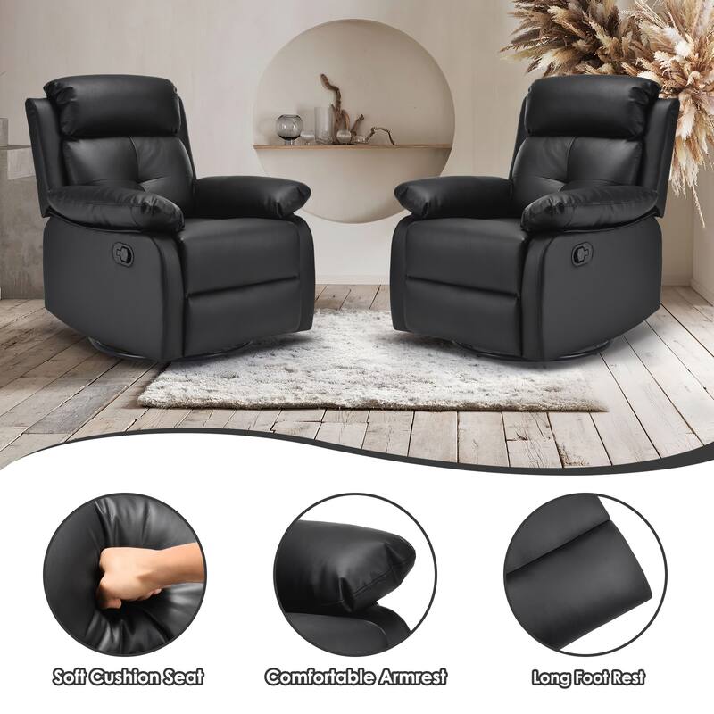 Small Rocker Swivel Recliner Chair for Adults Women for Small Spaces, Bedroom, Living Room