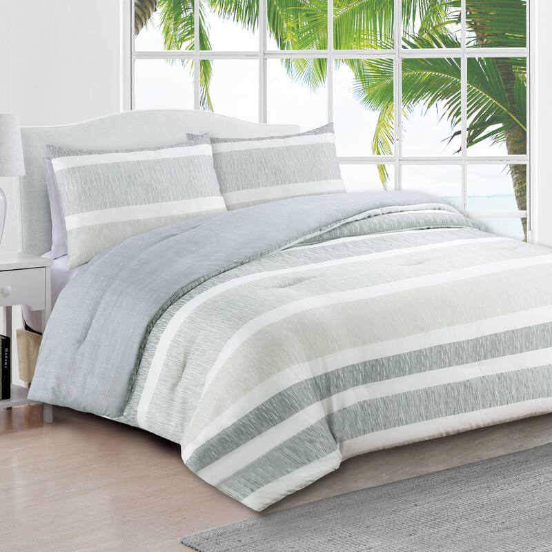 Estate Collection Delray Comforter Set - Gray - Full - Queen