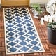 preview thumbnail 14 of 132, SAFAVIEH Courtyard Dorthey Indoor/ Outdoor Waterproof Patio Backyard Rug 2'3" x 10' Runner - Navy/Beige