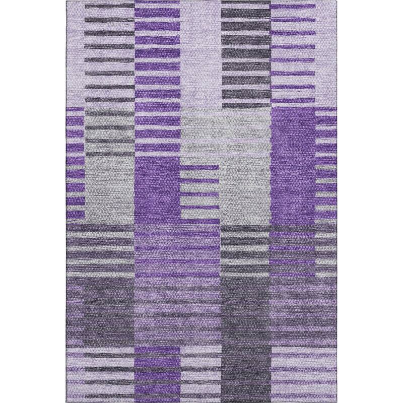 Premium Washable Super Soft Geo Stripe Mayfield Rug