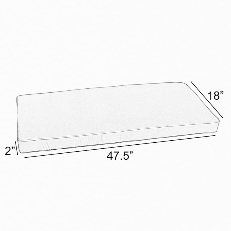 Grey Corded Indoor/ Outdoor Bench Cushion