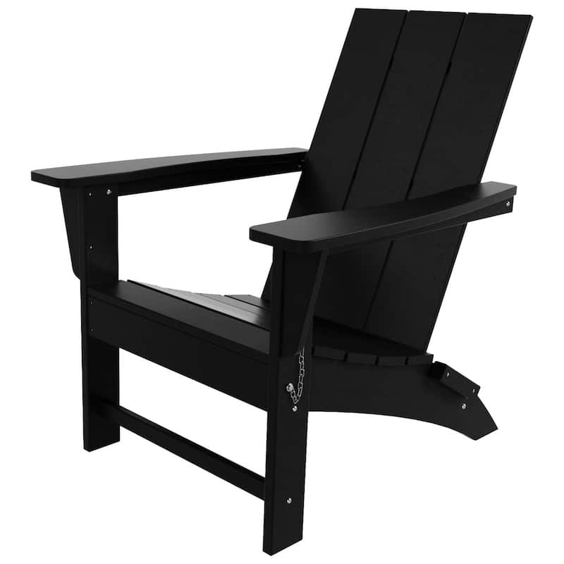 Shoreside Modern Poly Folding Eco-Friendly All Weather Adirondack Chair (Set of 8)