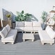 preview thumbnail 1 of 29, Outdoor Aluminum Conversation Sofa Set with Sponge-filled Cushion 7-Seat
