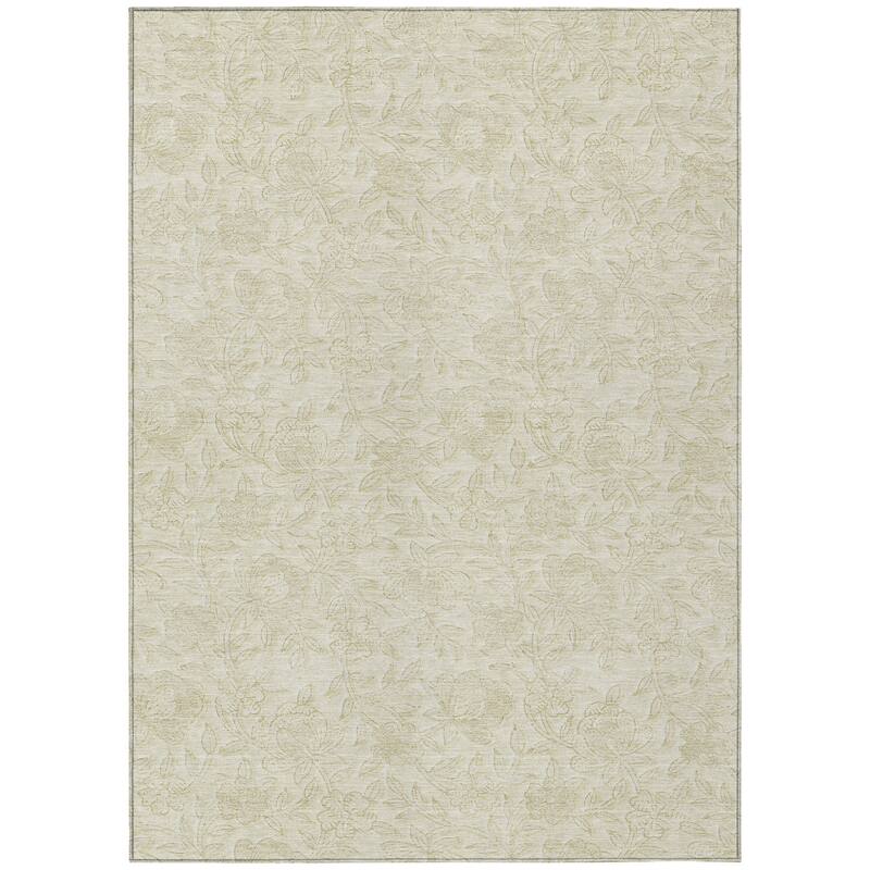 HomeRoots Floral Transitional Rectangle Outdoor Rug