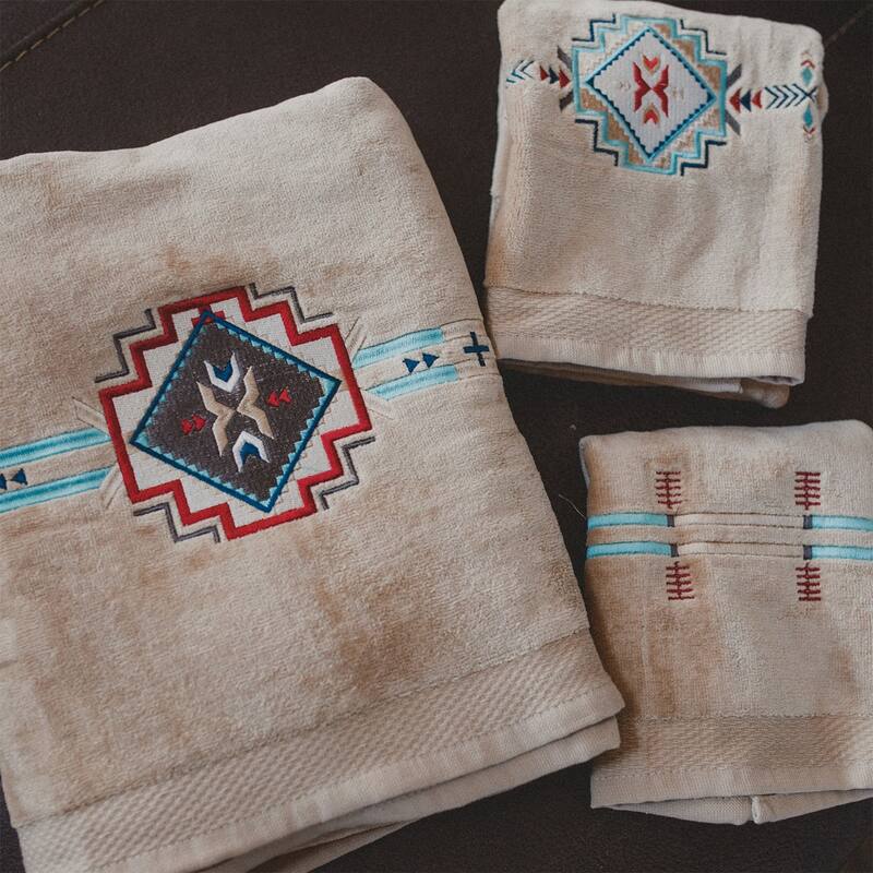 Paseo Road by Hiend Accents Spirit Valley Southwestern Aztec Design Towel Set, 3PC