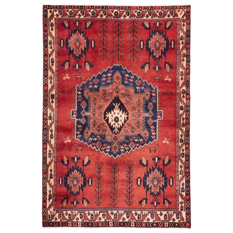 ECARPETGALLERY Hand-knotted Konya Anatolian Red Wool Rug - 5'5 x 8'0