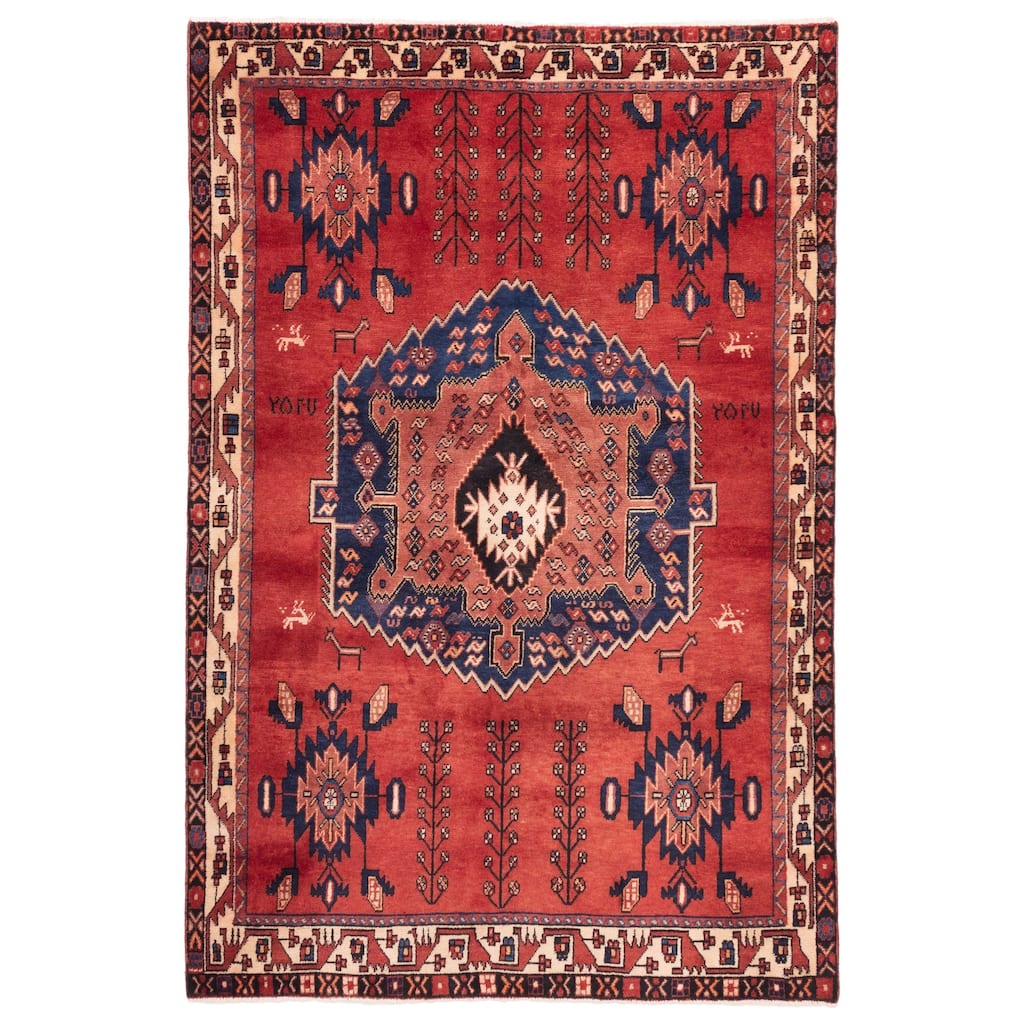 ECARPETGALLERY Hand-knotted Konya Anatolian Red Wool Rug - 5'5 x 8'0