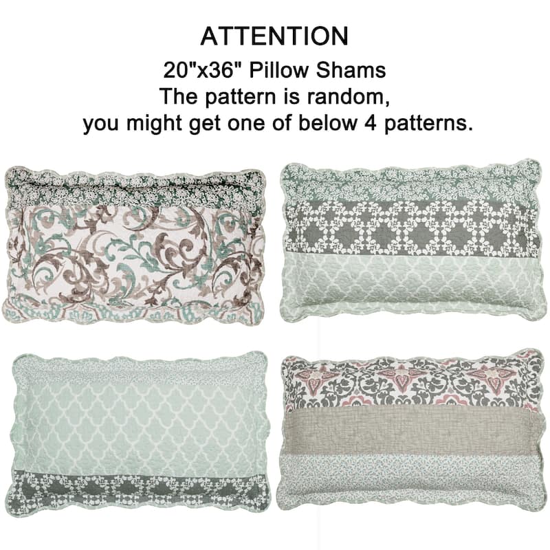 9-pc. Cal King Printed Striped Microfiber Blend Bed Coverlet Set