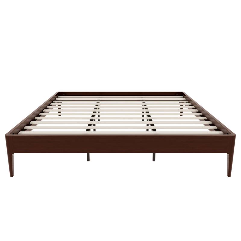 Bamboo Wood Platform Bed Open Frame No Box Spring Needed