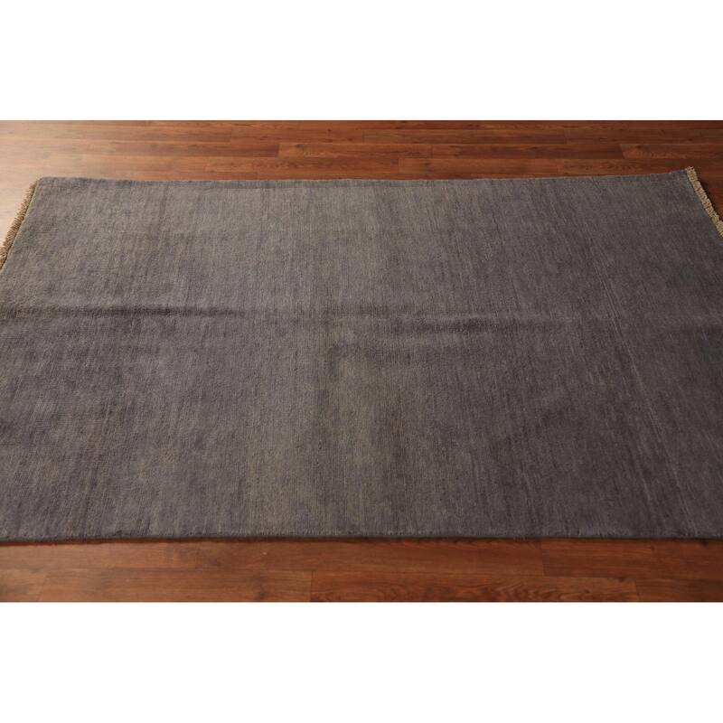 Gabbeh Modern Rug Hand-Knotted Wool Carpet - 3'10" x 5'10"