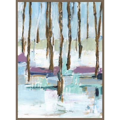 Pastel Forest II by Ethan Harper Framed Canvas Wall Art Print - Sylvie Dark Gold